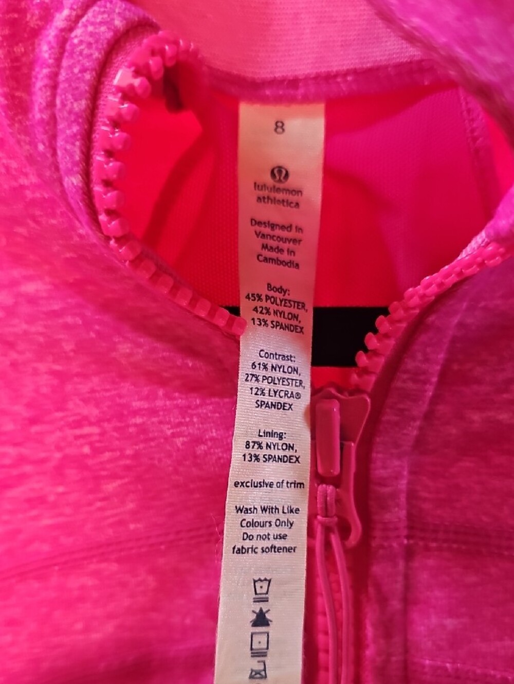 lululemon athletica Hot Pink Full-Zip Run Jacket - Picture 2 of 4